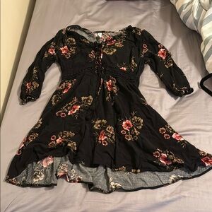 American Rag Black Floral Kids Dress